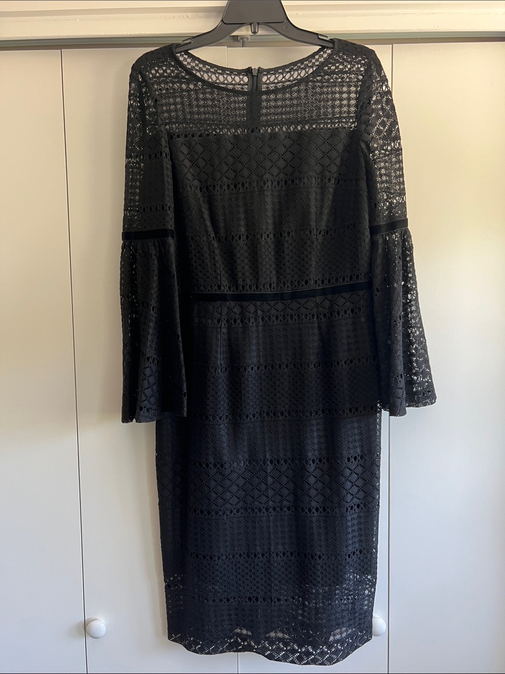 ANTONIO MELANI Black Long Sleeve Lace Dress